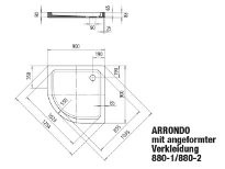 Kaldewei Arrondo receveur de douche acier émaillé 900 x 900 mm - blanc