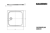 Kaldewei Cayonoplan receveur de douche acier émaillé 900 x 900 mm - blanc - low support