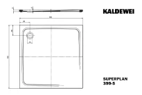 Kaldewei Superplan receveur de douche acier émaillé 1200 x 1200 mm - blanc - effet perlé - low support
