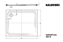 Kaldewei Superplan receveur de douche acier émaillé 1200 x 1000 mm - blanc - low support