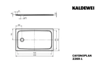 Kaldewei Cayonoplan receveur de douche acier émaillé 1200 x 700 mm - blanc mat - secure plus