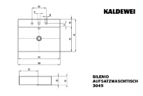 Kaldewei Silenio lavabo à poser 1200 x 460 x 120 mm - blanc alpine - sans trou de robinet - sans trop-plein - effet perlé