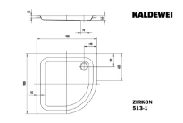 Kaldewei Zirkon receveur de douche acier émaillé 900 x 900 mm - blanc - antidérapant