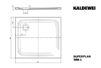 Kaldewei Superplan receveur de douche acier émaillé 900 x 800 mm - blanc mat