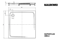 Kaldewei Superplan receveur de douche acier émaillé 1200 x 1200 mm - blanc - antidérapant complet - support