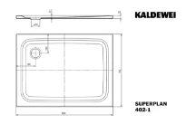 Kaldewei Superplan receveur de douche acier émaillé 1000 x 750 mm - blanc mat