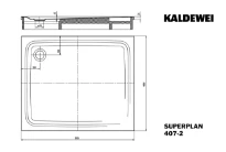 Kaldewei Superplan receveur de douche acier émaillé 1200 x 1000 mm - blanc mat - secure plus - support