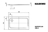 Kaldewei Superplan receveur de douche acier émaillé 1200 x 900 mm - blanc mat - effet perlé
