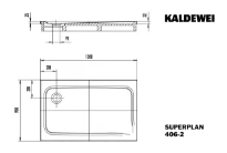 Kaldewei Superplan receveur de douche acier émaillé 1200 x 900 mm - blanc mat - support