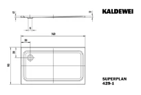 Kaldewei Superplan receveur de douche acier émaillé 1400 x 900 mm - blanc - effet perlé