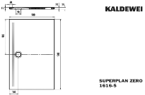 Kaldewei Superplan Zero receveur de douche acier 1800 x 900 mm - noir mat