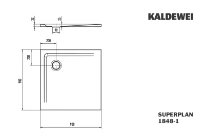 Kaldewei Superplan Redesign receveur de douche 900 x 900 x mm - blanc mat - secureplus