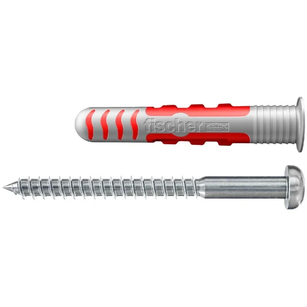 Fischer cheville DuoSeal 6 x 38 S avec vis à tête cylindrique bombée plate A2 en inox (blister 4pcs) - prix par pièce