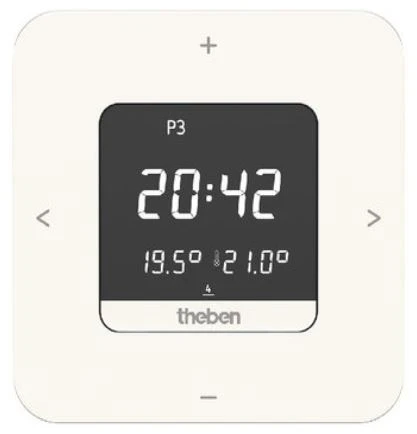 Theben RAM 811 Top3 klokthermostaat met weekprogramma - batterij voeding - wit