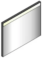 Sleurs Paul miroir éclairage indirect et sensor 1200 x 700 x 35 mm - noir