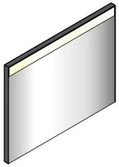 Sleurs Paul miroir éclairage indirect et sensor 1200 x 700 x 35 mm - noir