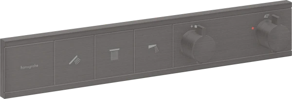 Hansgrohe Rainselect thermostat pour installation encastrée avec 3 fonctions - Brushed Black Chrome