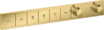 Hansgrohe Rainselect thermostat pour installation encastrée avec 5 fonctions - Polished Gold Optic