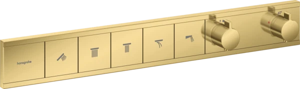 Hansgrohe Rainselect thermostat pour installation encastrée avec 5 fonctions - Polished Gold Optic