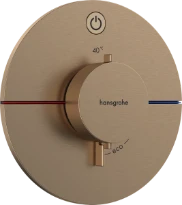 Hansgrohe Showerselect Comfort S thermostat pour installation encastrée avec 1 fonction - Brushed Bronze