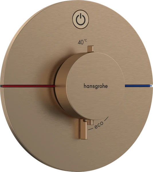 Hansgrohe Showerselect Comfort S thermostat pour installation encastrée avec 1 fonction - Brushed Bronze