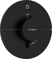 Hansgrohe Showerselect Comfort S thermostat pour installation encastrée avec 1 fonction - noir mat