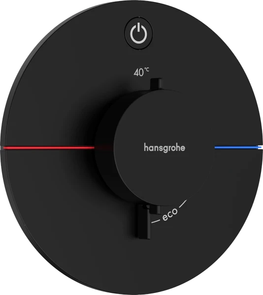 Hansgrohe Showerselect Comfort S thermostat pour installation encastrée avec 1 fonction - noir mat