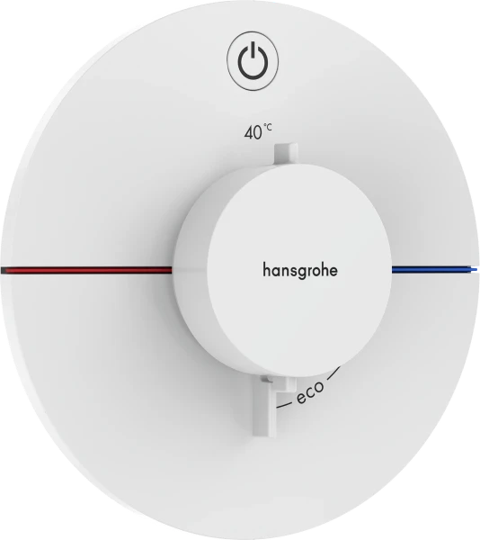 Hansgrohe Showerselect Comfort S thermostat pour installation encastrée avec 1 fonction - blanc mat