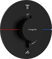 Hansgrohe Showerselect Comfort S robinet thermostatique encastré pour 2 fonctions - noir mat