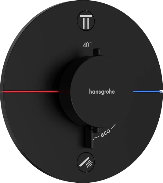 Hansgrohe Showerselect Comfort S robinet thermostatique encastré pour 2 fonctions - noir mat