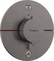 Hansgrohe Showerselect Comfort S thermostat pour installation encastrée avec 2 fonctions - Brushed Black Chrome