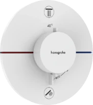 Hansgrohe Showerselect Comfort S thermostat pour installation encastrée avec 2 fonctions - blanc mat