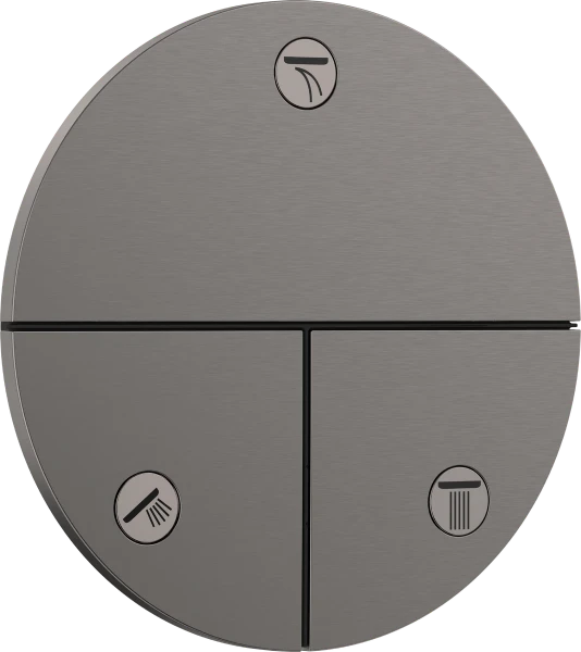 Hansgrohe Showerselect Comfort S inverseur encastré avec 3 fonctions - Brushed Black Chrome