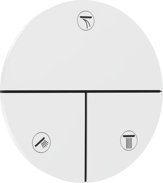 Hansgrohe Showerselect Comfort S inverseur encastré avec 3 fonctions - blanc mat