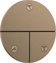 Hansgrohe Showerselect Comfort S inverseur encastré avec 3 fonctions - Brushed Bronze