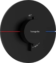 Hansgrohe Showerselect Comfort S thermostat pour installation encastrée avec 1 fonction - noir mat