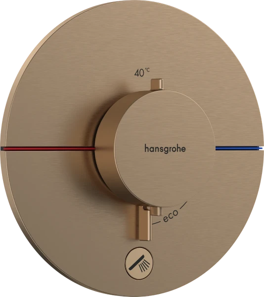 Hansgrohe Showerselect Comfort S thermostat pour installation encastrée avec 1 fonction - Brushed Bronze