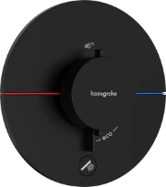 Hansgrohe Showerselect Comfort S thermostat pour installation encastrée avec 1 fonction - noir mat