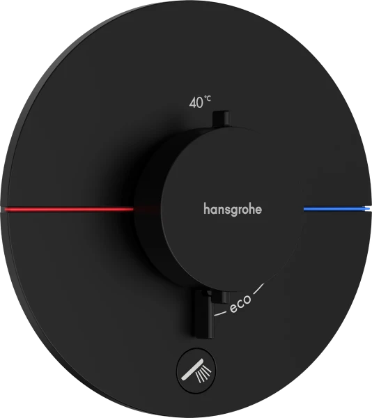 Hansgrohe Showerselect Comfort S thermostat pour installation encastrée avec 1 fonction - noir mat