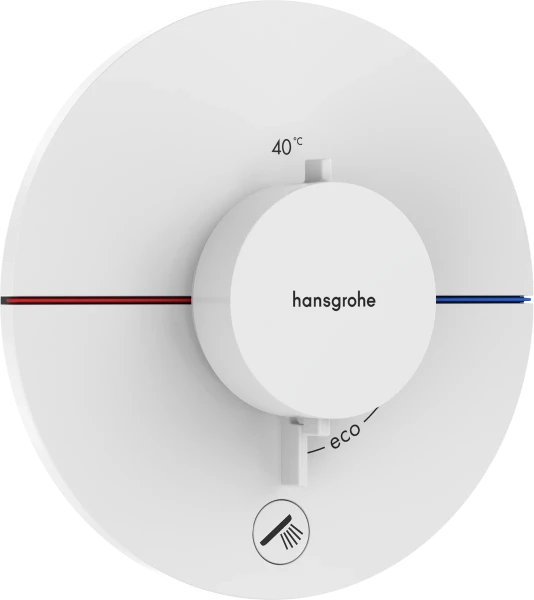 Hansgrohe Showerselect Comfort S thermostat pour installation encastrée avec 1 fonction - blanc mat
