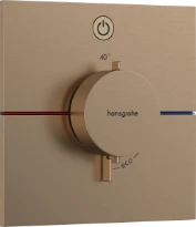 Hansgrohe Showerselect Comfort E thermostat pour installation encastrée avec 1 fonction - Brushed Bronze