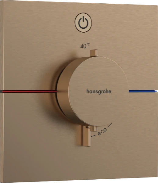 Hansgrohe Showerselect Comfort E thermostat pour installation encastrée avec 1 fonction - Brushed Bronze