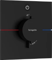 Hansgrohe Showerselect Comfort E thermostat pour installation encastrée avec 1 fonction - noir mat