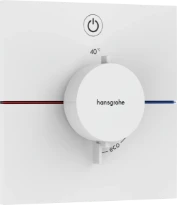 Hansgrohe Showerselect Comfort E thermostat pour installation encastrée avec 1 fonction - blanc mat