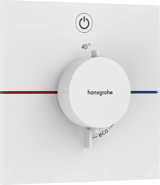 Hansgrohe Showerselect Comfort E thermostat pour installation encastrée avec 1 fonction - blanc mat