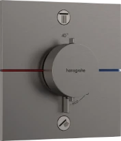 Hansgrohe Showerselect Comfort E robinet thermostatique encastré pour 2 fonctions - noir chromé brossé