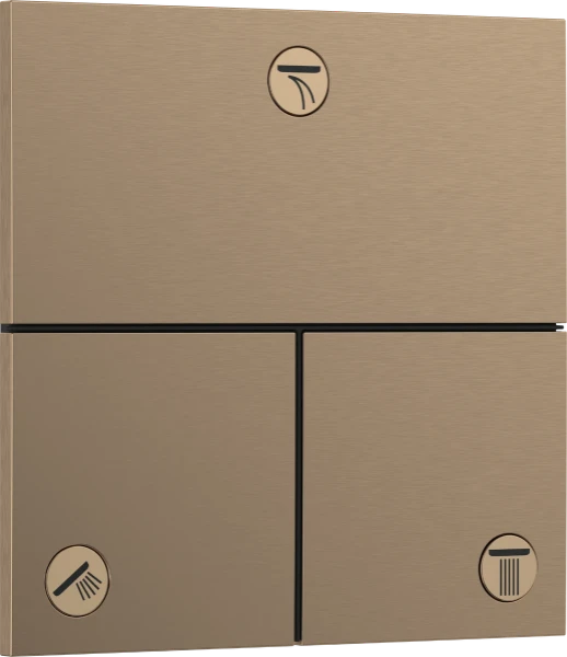 Hansgrohe Showerselect Comfort E inverseur encastré avec 3 fonctions - Brushed Bronze