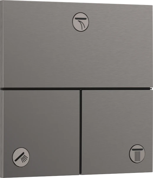 Hansgrohe Showerselect Comfort E inverseur encastré avec 3 fonctions - Brushed Black Chrome