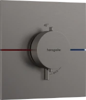 Hansgrohe Showerselect Comfort E thermostat pour installation encastrée avec 1 fonction - Brushed Black Chrome