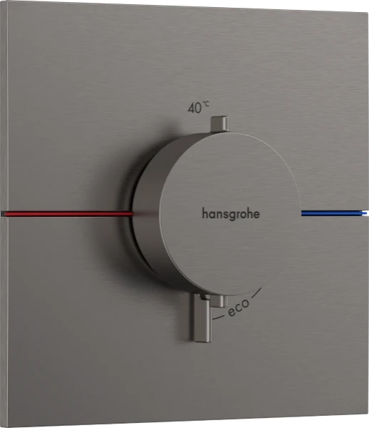 Hansgrohe Showerselect Comfort E thermostat pour installation encastrée avec 1 fonction - Brushed Black Chrome